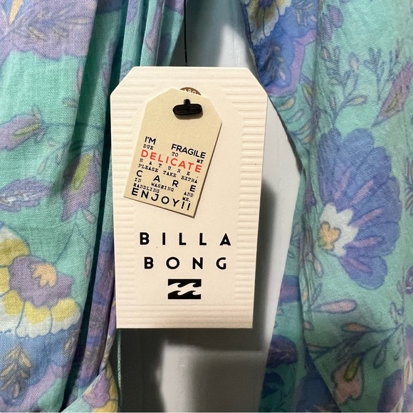 Billabong Daring Heart Maxi Dress sz M/10 Blue NWT - Picture 5 of 7